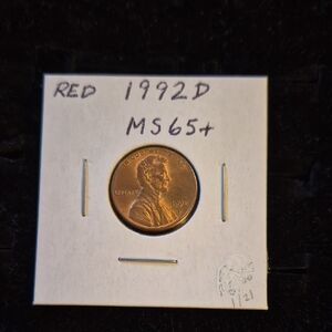 1992 D Lincoln Penny MS65+